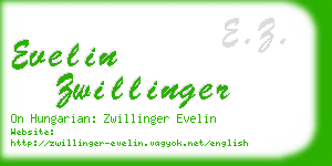 evelin zwillinger business card